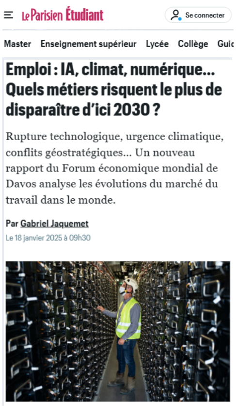 Emploi : IA, climat, numérique… Quels métiers risquent le plus de disparaître d’ici 2030 ?
