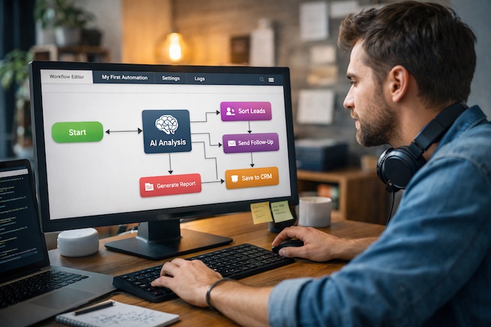Workflow d'automatisation IA pour un débutant